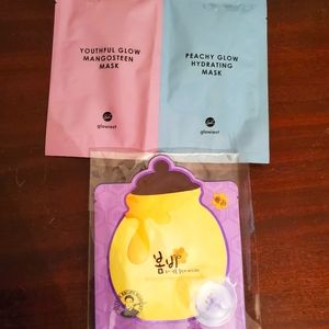 New Ipsy Face Mask Lot. 3 Masks. Glowiest. Papa Recipe.